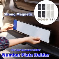 RV Number Plate Holder Clamp Magnetic License Plate Clip Buckle RV Exterior License Plate Accessories For Caravan Trailer