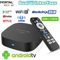 2025 Nowy T1+ 8K HD TV Box Android 16.0 RK3518 Quad Core 8GB RAM 128GB ROM Dual Wifi 2.4G/5.8G Odtwarzacz Multimedialny do Kina Domowego