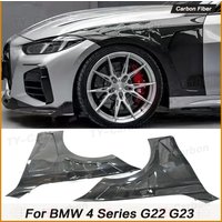 Dry Carbon Fiber Front Vented Fender for BMW 4 Series G22 G23 2021+ Side Fender Mudguard Front Side Bumper Fins Air Vent FRP image 4