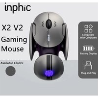 INPHIC X2 V2 Macro Programming Gaming Mouse 12800DPI 1K Return Rate Dual Bluetooth Wireless Mouse Supports PC Tablets