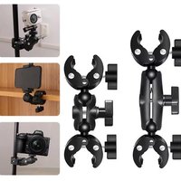 AliExpress BRSHEGFH Universal Camera Double Clip Sports Camera Crab Clamp Motorcycle Bicycle Handlebar Clip Bracket For GoPro 13 12 Insta360 X3 DJI