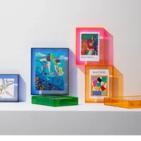 Colored Acrylic Photo Frame Double-sided Transparent Creative Poster Framework for School Corridors Bedroom Wall Decoration