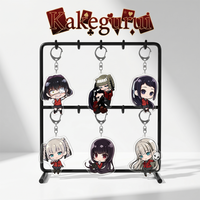 Anime Kakegurui Yumeko Jabami Mary Saotome 6CM Double-sided Acrylic Cute Bag Charm Car Keychain Decorations Bag Body Kit Keyring
