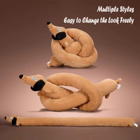 Sausage Dog Plush Toy Long Body Squeaky Dachshund Stuffed Doll Soft Puppy Play Toy For Kids Pet Home Sofa Bedroom Decor Gift