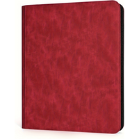 9-Pocket Durable Faux Leather Zip Card Binder - Premium Trading Card Album with Side-Loading Feature for TCG,