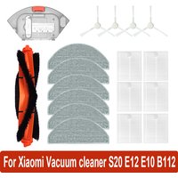 For Xiaomi Vacuum cleaner S20 / D106 E12 E10 B112 Accessories Replacement Main Side Brush Mop Cloth Filter Parts