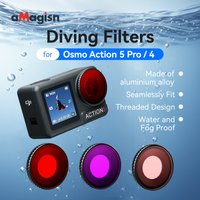 aMagisn Dive Filter Underwater Color Correction Filter Red / Pink / Purple Lens Filters for DJI Osmo Action 4 5 Pro Accessories