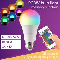 1-10PCS RGB E27 LED Bulb Lamp 24 Key Remote Control Dimmable No Flicker 10W AC 220V 110V Colorful Change for Bedroom Lamp