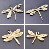 Fashion Stainless Steel Dragonfly Pendant Charms For Jewelry Bracelet Necklace Earrings DIY Accessories Supplies 5PCS/Lot Bulk