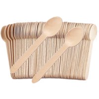 50/100Pcs Disposable Wooden Spoons for Tasting Sampling Yogurt Ice Cream Dessert Forks Wedding Party Tableware Wooden Spoon