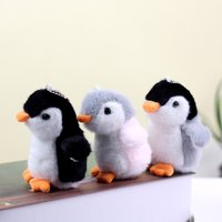Cute Cartoon Plush Soft Stuffed Penguin Toy Keychains Kawaii Animal Doll Bag Charms Pendant Car Keyrings Gift