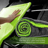 Professionelles 1400GSM Mikrofaser-Trockentuch für die Autopflege. Extra groß, ultradick und extrem saugfähig für SUV, LKW