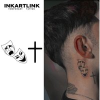 Clown Cross Temporary Tattoo,Lasts To 15 Days New Technology Magic Waterproof Semi Permanent Sticker.