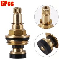 6Pcs Durable G1/2" Faucet Valve Core 20 Tooth Universal Faucet Cartridges Brass Replacement Quick Tap Valve