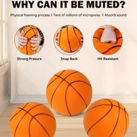 1pcs Indoor Silent Basketball Kids Foam Basketball Bouncing No Noise Squeezable Mute Ball Lightweight Sports Toy Ball