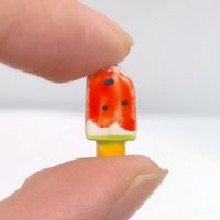 Watermelon Popsicle Ceramic Beads 15mm Bitten Ice Cream Charms 4pcs 8pcs for DIY Jewelry Making Bracelet Gift