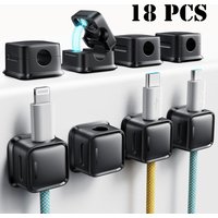 Magnetic Cable Clips Organizer Self-Adhesive Cord Holder Cable Management System Durable Wire Clips for USB Cable Organization