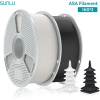 Filament d'imprimante 3D SUNLU ASA 1,75 mm 1 kg/2,2 lb, résistant aux hautes températures et aux UV, matériau d'impression 3D résistant aux intempéries pour l'extérieur