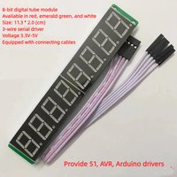 2pcs The 0.56 "8-bit LED Nixie Display Module Is Compatible with TM1638 Serial Drive Red/Emerald Green/white
