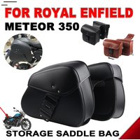2022 For Royal Enfield 350 Meteor 350 Meteor350 Motorcycle Accessorie Side Bag Saddlebag Leather Luggage Saddle Bag Tool Pouch