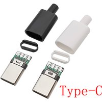 5Pcs TYPE C USB 3.1 24 Pin Male Plug Welding Connector Adapter with Housing Type-C Charging Plugs Data Cable Accessories Repair