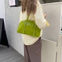 Minimalist Niche Women Shoulder Handbag,Color White Green Casual Underarm Bag for Spring Summer Daily & Travel Outings