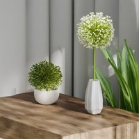 33 In Artificial Allium Flower Stem Faux Onion Ball Bloom For Wedding Decoration Home Decor Table Centerpiece Floral Arrangement