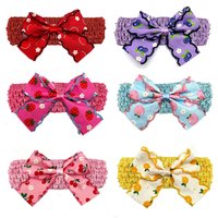 50/30Pcs Large Dog Bowties Elastic Band Collar Dog Nekcties Summer Fruit Style for Dogs Small Middle Large Dog Pet Grooming Bows