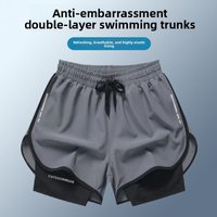 Men Swim Trunks 2026 Quick Dry Anti Embarrassment Breathable Square Cut Beach Shorts Swimming Gear