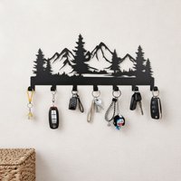 1-2PCS Easy Install Wall Mount Forest Key Hook - Charming Metal Design for Towels, Hats & Purses | Stylish Entrance & Bathroom