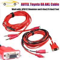 For AUTEL Toyota 8A AKL Cable Non-Smart Key All Keys Lost Adapter Work with APB112 and G-Box2/G-BOX3 Car Diagnostic Cables
