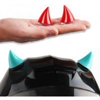 2PCS Motorcycle Helmet Cute Corner Rubber Horn Decoration Motocross Full Face Off Road Helmet Decoration Moto Car Accessories