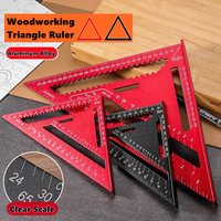 Holzbearbeitung Aluminiumlegierung Dreiecksmessgeräte Multifunktions-Messmesswerkzeuge Marker Winkellineal 7/12 Zoll metrisch und Imperia