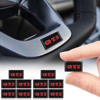 Carbon Fiber Steering Wheel Car Logo Emblem 3D Stickers Accessories For Volkswagen B5 B6 B7 T4 T5 Golf 4 5 6 7 Polo Passat GTI
