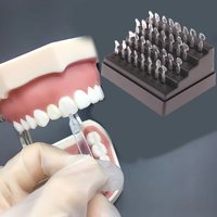 32pcs Dental Veneer Mould Kit Dental Direct Composite Venner System Composite Resin Mold Light Anterior Teeth Oral Clean Tool