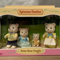 Sylvanian Families Figures Ternuwheels Family Ternurines Toy Girl Toys Cute Calico Critters Anime White Bear Family Toys for Boy