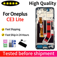 6.72" IPS LCD For OnePlus Nord CE 3 Lite CPH2467 Display Touch Screen Digitizer For 1+ Nord CE 3 Lite CPH2465 LCD With Frame