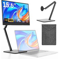 Dopesplay Portable Monitor 15.6" FHD 1080P IPS Screen Extender for Laptop Foldable Magnetic Stand & Case Mac Phone Xbox Travel