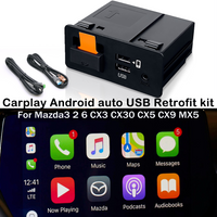 New Upgrade Apple CarPlay Android Auto USB Adapter Hub OEM for Mazda 3 6 2 CX5 CX3 CX8 CX9 Miata MX5 TK78669U0C Retrofit Kit
