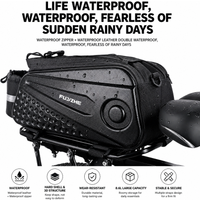EVA Hard Shell Bicycle Rear Seat Bag – 8.6L Large Capacity Rear Rack Storage Pouch for Cycling, Waterproof