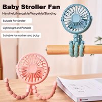 Octopus shape handheld fan standing, hanging and winding 4 forms night light design rechargeable long battery life mini fan
