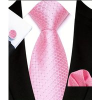 Mens Tie Pink Blue Red Polka Dot Wedding Necktie For Men Designer Hanky Cufflink Tie Set Business Party Daily Wear Accessories