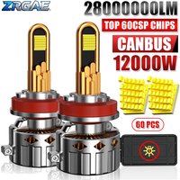 12000W H7 LED Headlight Bulbs H1 H4 H11 H8 H9 HB3 9005 HB4 9006 Hir2 Canbus 28000000LM 16 Copper Tube LED Turbo Fog Lamp 6500K