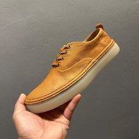 QHCCID Male Low Top Soft Cowhide Casual Shoes Shallow Breathable Summer Footwear
