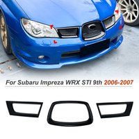 For Subaru Impreza WRX STI 9th 2006-2007 Car Grille Front Hood Grille Racing Bumper Grill Exterior Modification Glossy Black