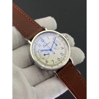 Vintage Chronograph Watch, Seagull ST1901 Movement, 40mm Minimalist Case, Mineral Bubble Crystal, Blued Steel Hands, White Dial