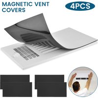 Couvercles de Ventilation Magnétiques, Double Optique, Épaisseur Flexible, Outil Adhésif, pour Mur, Sol, Plafond, 4 Pièces