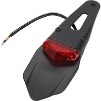 AliExpress NONE 12V LED Motorcycle Universal Taillight Brake Lamp With Rear Fender License Plate Bracket Holder for Off-Road Bike
