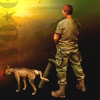 1/35 Resin Character Unpainted model Kit, military theme, (includes soldier and dog) unassembled and unpainted GK,