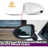 Auto Links Rechts Rückspiegel Seitenflügel Beheizt Langlebiges Spiegelglas für Volkswagen VW Passat B8 Arteon GTE Alltrack Variante 2015-23